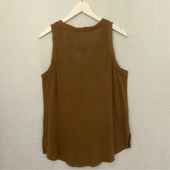 Free People NWOT Linen Tank Travelers Tank Moss - Picture 4 of 14